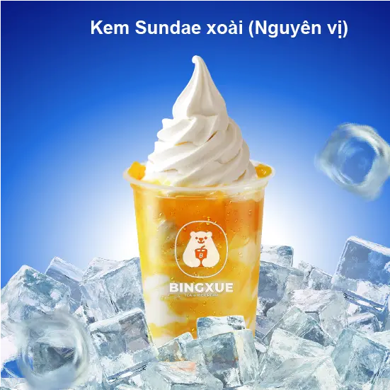 Hình ảnh Kem sundae xoài - nguyên vị