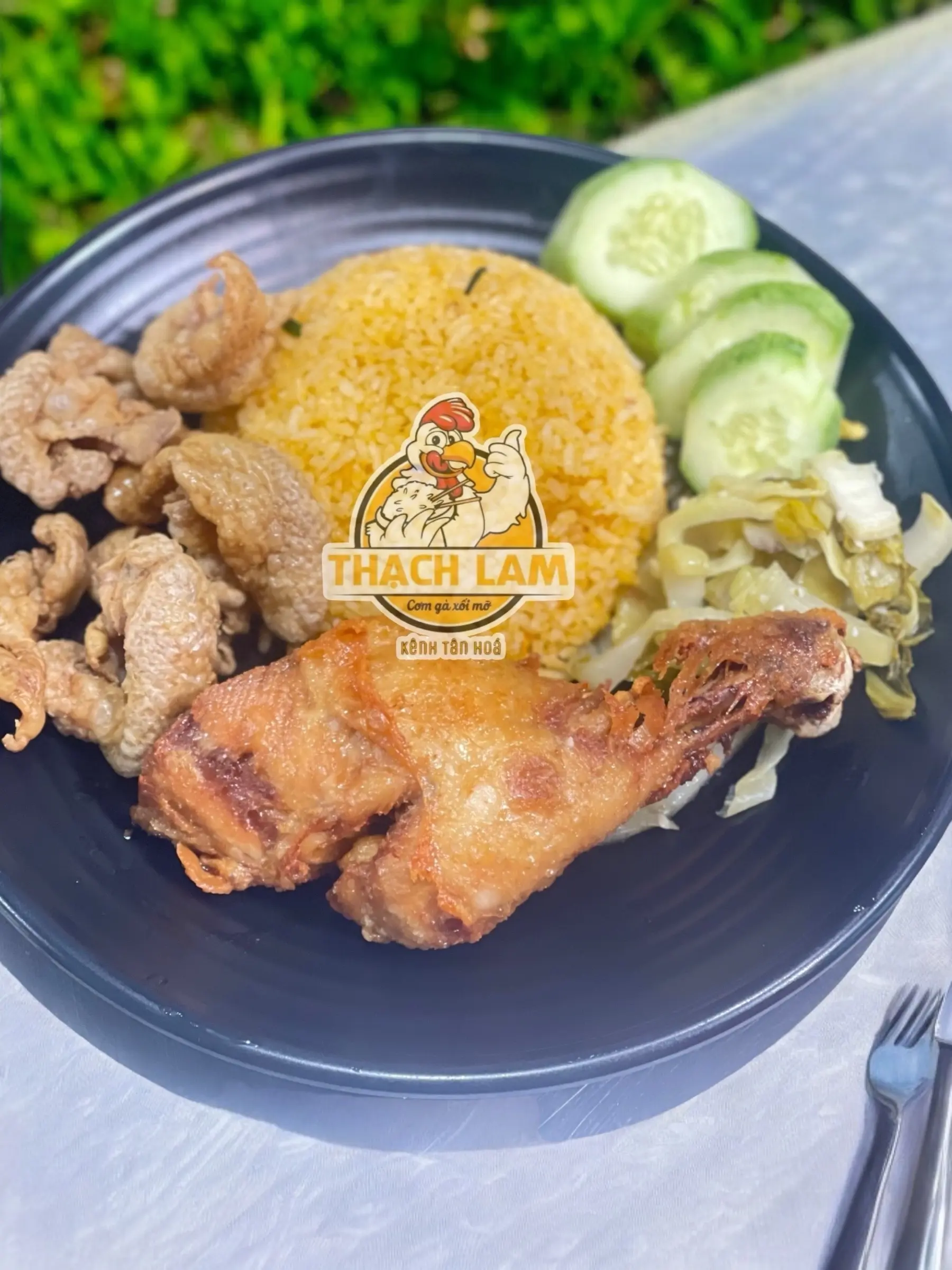 Hình ảnh Cơm đùi - da gà