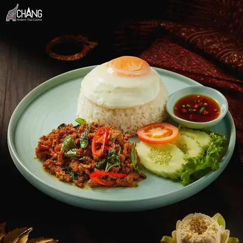 Hình ảnh Cơm thịt heo lá húng quế - không bao gồm súp