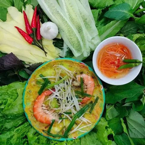 Hình ảnh Bánh xèo tôm nhảy siêu giòn