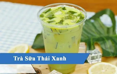 Hình ảnh Trà sữa sốt trà xanh - thạch