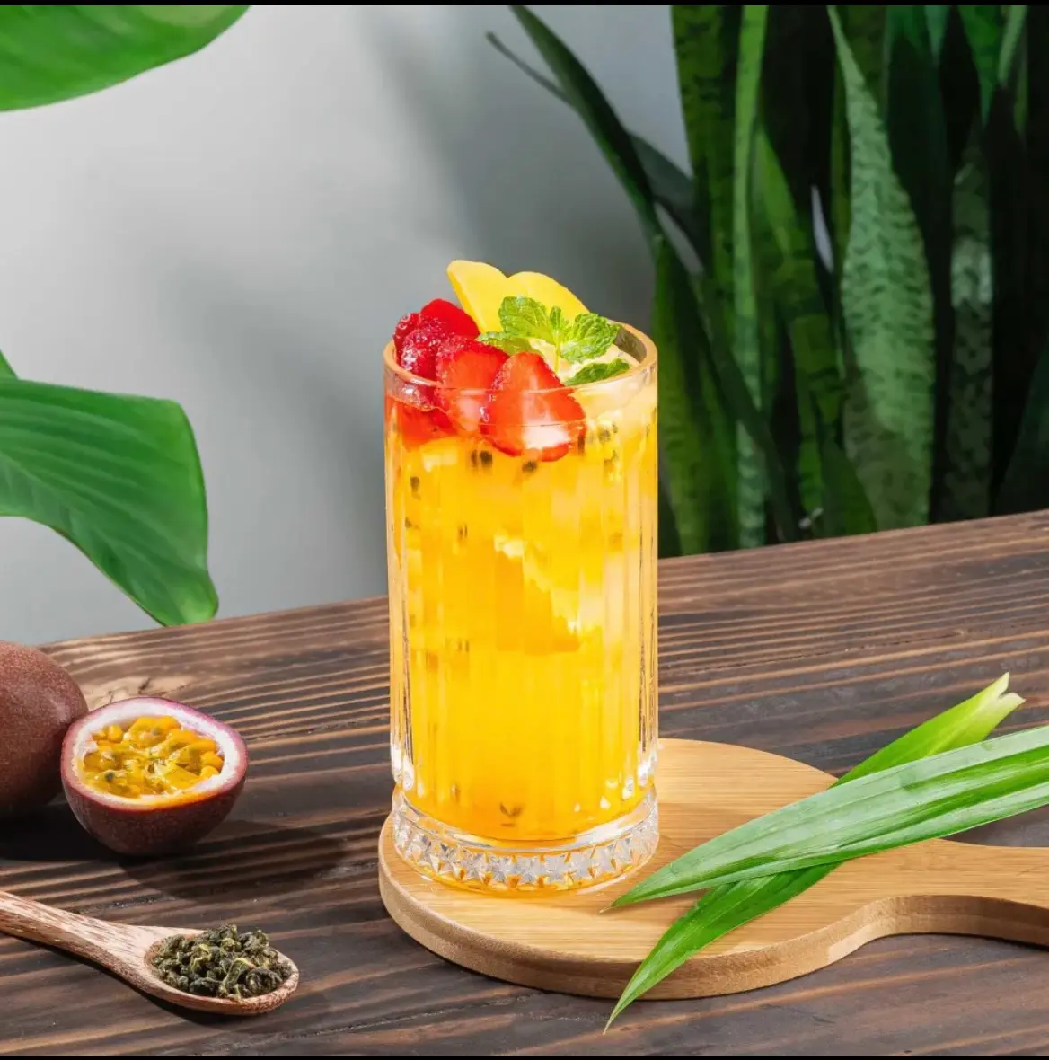 Hình ảnh Trà ô long hoa quả nhiệt đới