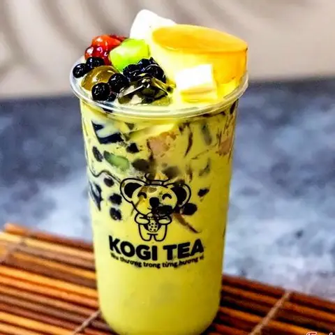 Hình ảnh Trà Sữa Thái Xanh Full Topping 