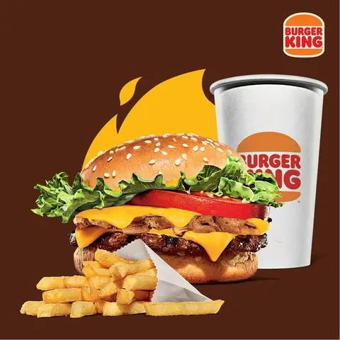 Hình ảnh Combo Burger Bò Tắm Phô Mai Cỡ Vừa