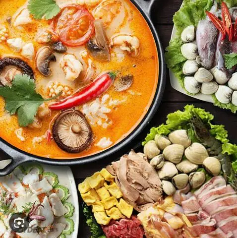 Hình ảnh Set lẩu thái tomyum 5 người Tặng kèm bò tươi mực trứng