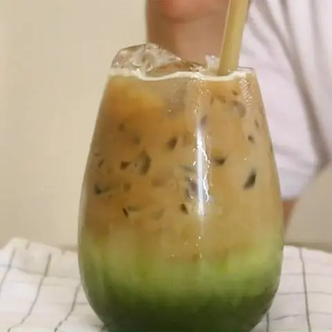 Hình ảnh Matcha latte Nhật cofee sữa tươi.