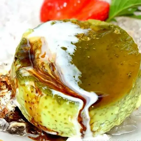 Hình ảnh Bánh flan trà xanh