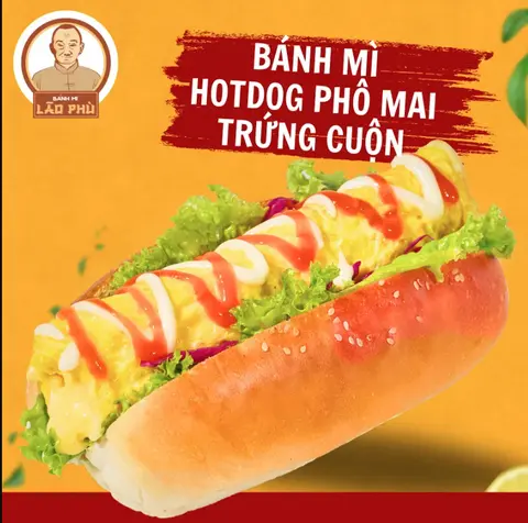 Hình ảnh Bánh mì hotdog xúc xích phô mai trứng cuộn