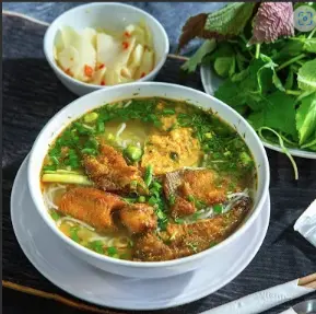 Hình ảnh Bánh đa cá rô đồng tô đặc biệt