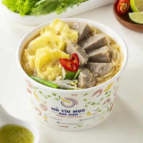 Hình ảnh Mì hoành thánh bò viên