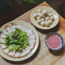 Hình ảnh Cơm thịt luộc cà pháo