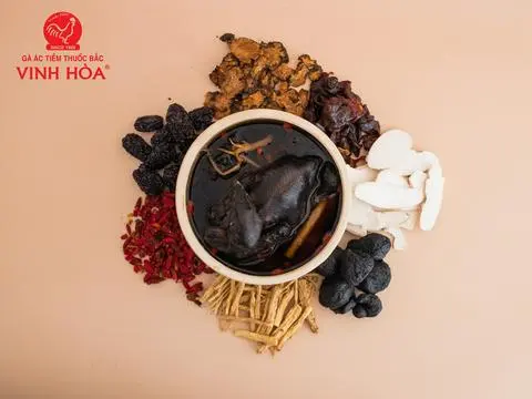 Hình ảnh Gà ác tiềm sâm Hoa Kỳ