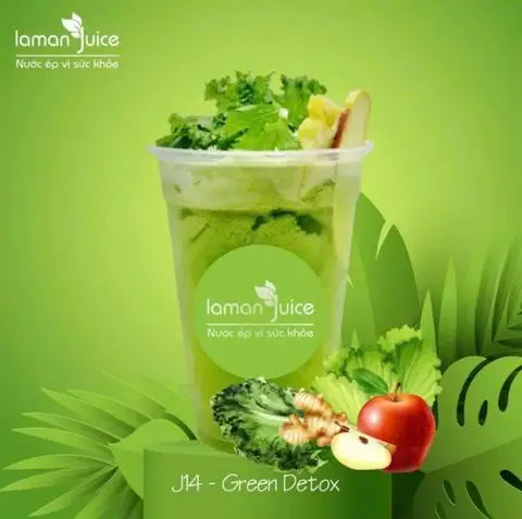 Hình ảnh Nước ép cải kale mix bó xôi - dưa leo - Green detox - J14