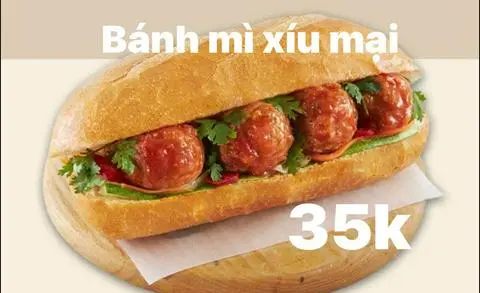 Hình ảnh Bánh mì xíu mại