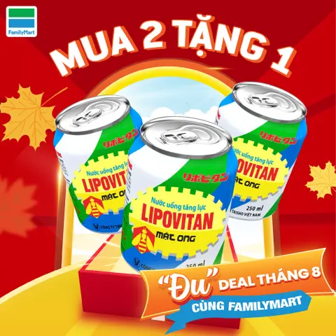 Hình ảnh Mua 2 Tặng 1 Nước Tăng Lực Lipovitan 250Ml