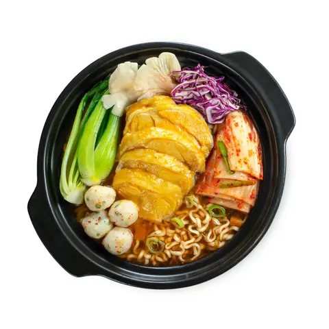 Hình ảnh Mì kim chi gà
