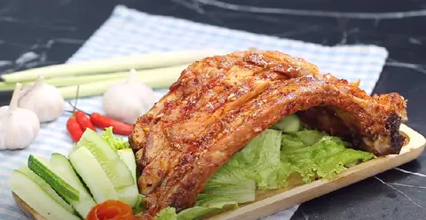 Hình ảnh Sườn nướng 1kg - 8 bánh bao