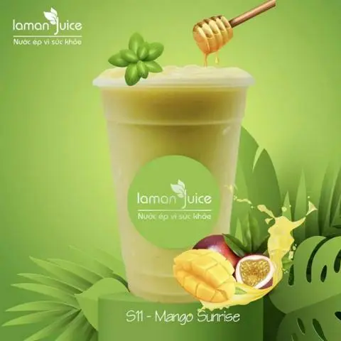 Hình ảnh Sinh tố xoài - chanh dây - mật ong - Mango sunrise - S11