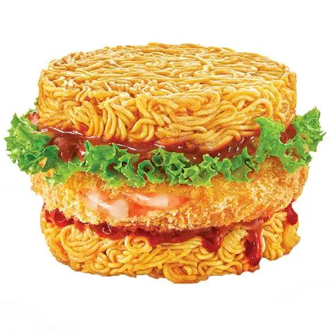 Hình ảnh BURGER MÌ TÔM THẬT