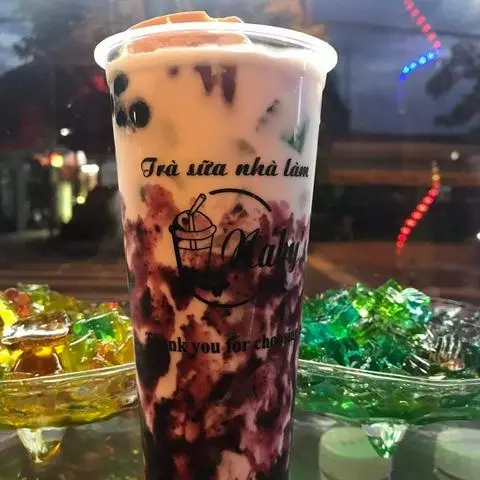 Hình ảnh Sữa tươi việt quất full topping