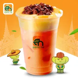 Hình ảnh Trà sữa Thái đậu đỏ pudding