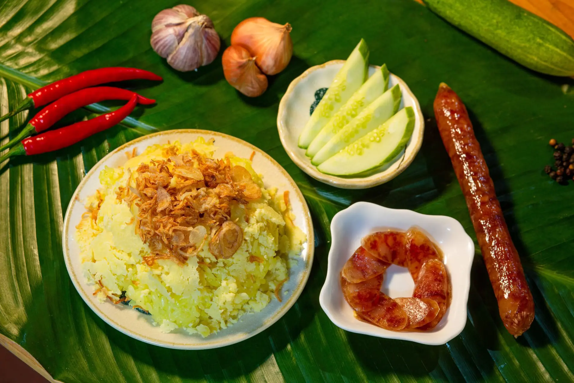 Hình ảnh Xôi xéo lạp xưởng