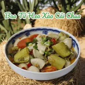 Hình ảnh Bao tử heo xào cải chua
