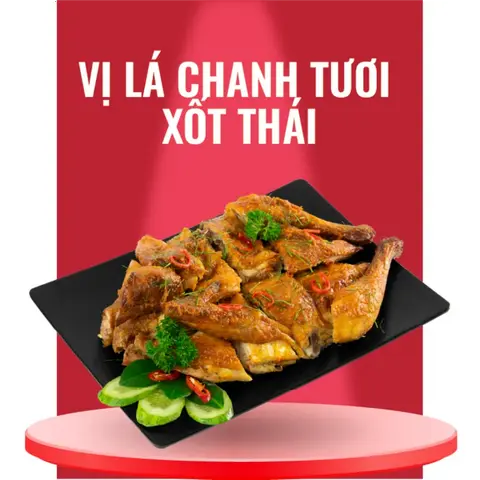 Hình ảnh Gà Nướng Lá Chanh Tươi Xốt Thái - Nguyên con