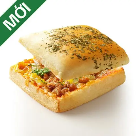 Hình ảnh Bánh Mì Kẹp Thịt Phô Mai