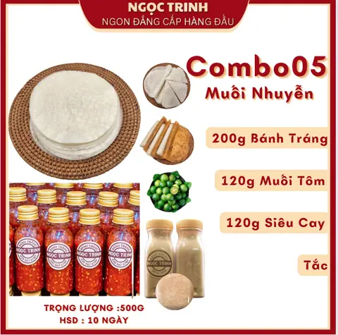 Hình ảnh Combo bánh tráng 05 - muối nhuyễn