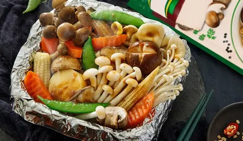 Hình ảnh Nấm nướng giấy bạc