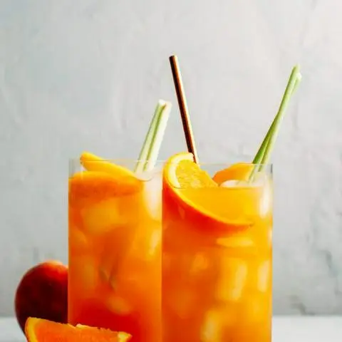 Hình ảnh Trà cam xả lá dừa