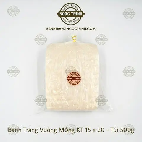 Hình ảnh Bánh tráng vuông mỏng - xấp 500g