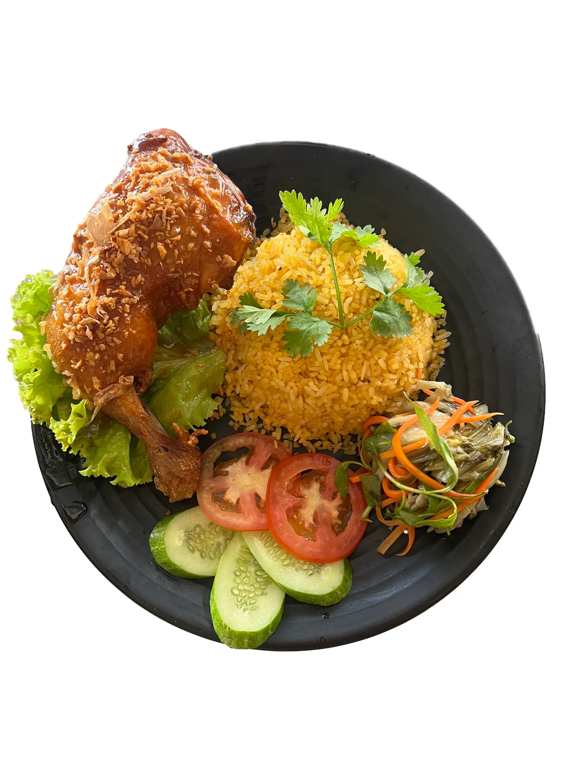 Hình ảnh Cơm gà xối mỡ (Góc tư lớn)