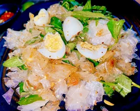 Hình ảnh Bánh Tráng Satế Muối Tỏi ( phần tự trộn )
