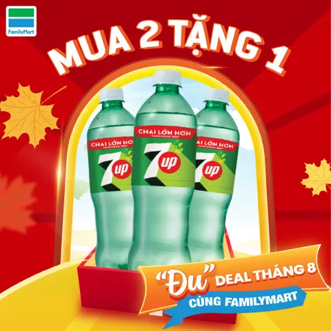 Hình ảnh Mua 2 Tặng 1 Chai 7Up 600Ml