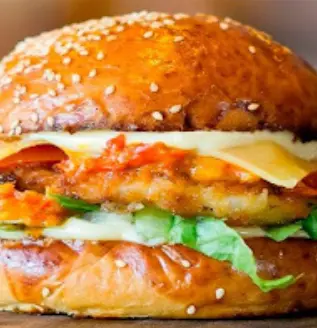 Hình ảnh Hamburger tôm trứng