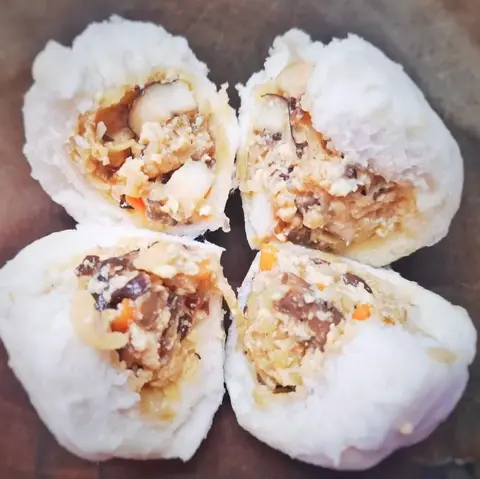 Hình ảnh Bánh bao chay nhân nấm bát bửu