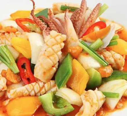 Hình ảnh Mực xào rau củ