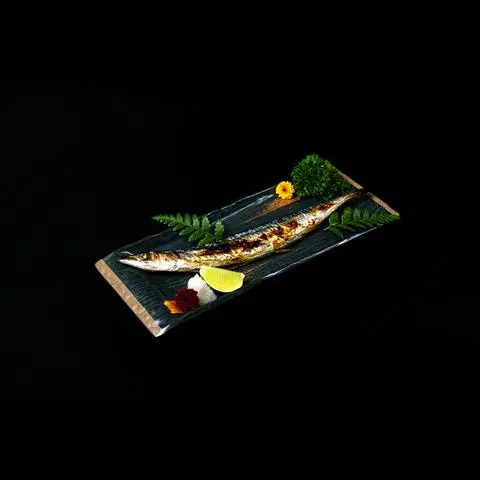 Hình ảnh Cá thu đao Nhật nướng muối - salt - grilled janpanese pacific saury - ya25