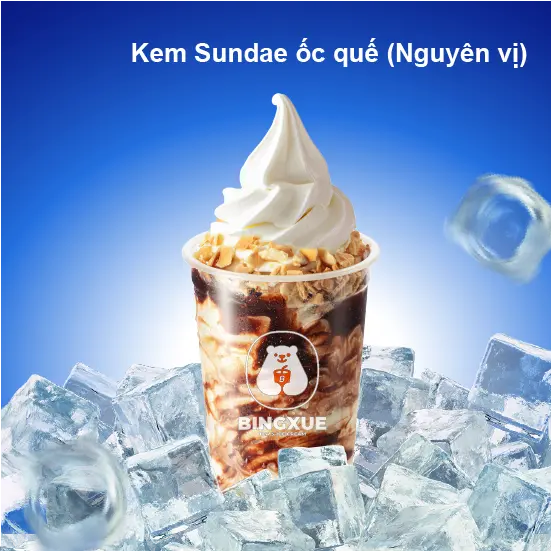 Hình ảnh Kem sundae ốc quế - nguyên vị