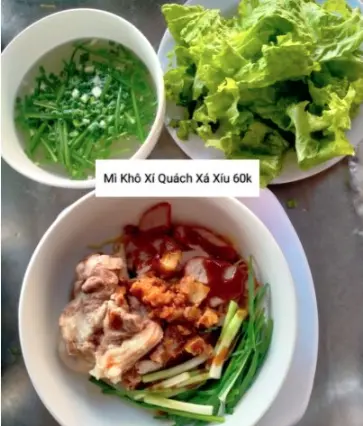 Hình ảnh Mì khô xí quách xá xíu