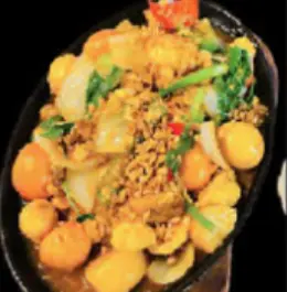Hình ảnh Lòng trứng gà non cháy tỏi