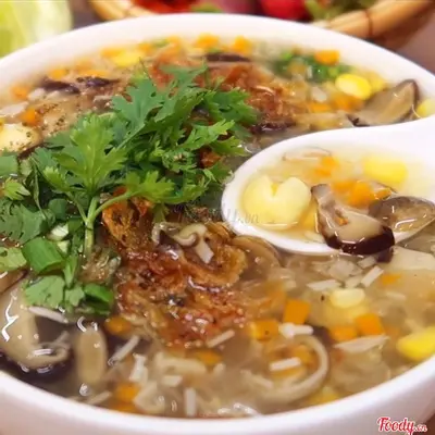 Hình ảnh Súp Tam Tơ gà xé chay