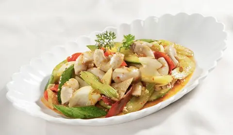 Hình ảnh Dồi trường xào cải chua