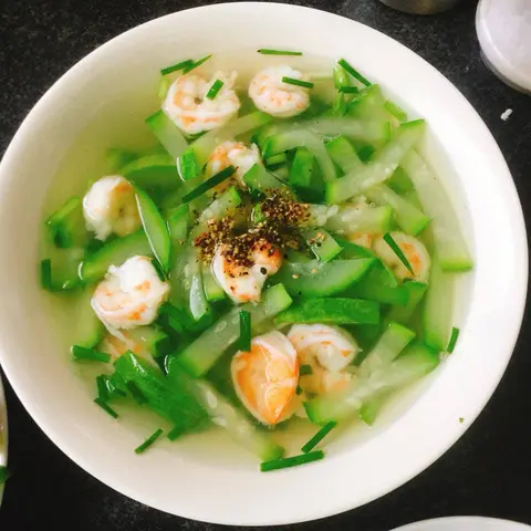Hình ảnh Canh bầu nấu tôm