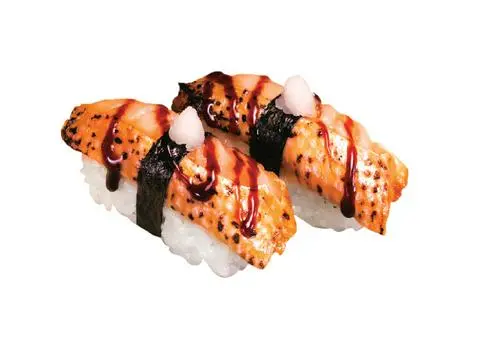 Hình ảnh Sushi lườn cá hồi nướng tái
