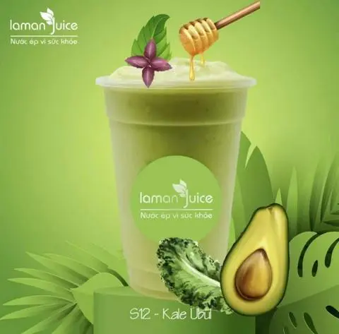 Hình ảnh Sinh tố mix cải kale - bơ - mật ong - Kale ubul - S12