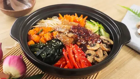 Hình ảnh Cơm trộn Hàn Quốc chay