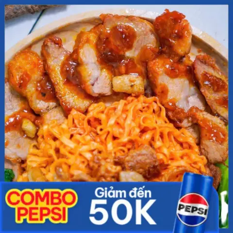 Hình ảnh Combo Mì trộn xá xíu + pepsi